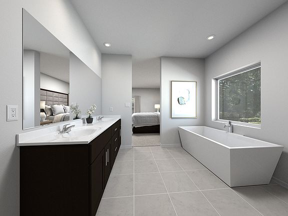 Rendering of the Griffin primary bathroom.