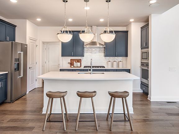 Spacious kitchen with center island