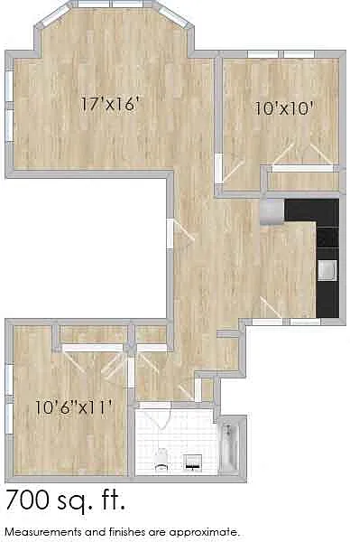 Floor plan 425 S. Taylor G