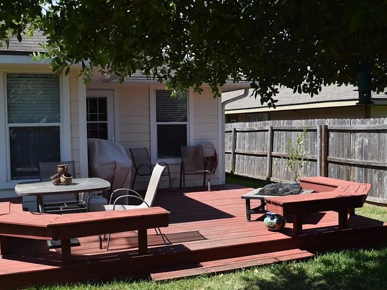 Large Deck in the backyard