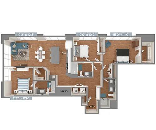 Floor plan C1-1512sf-1