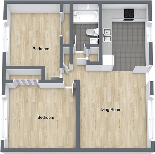 Floor plan Unit B and C
