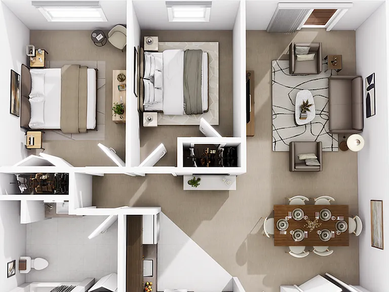 2 DXO Floor Plan. 2 Bedroom, 1 Bath. 2 DXO Floor Plan. 2 Bedroom, 1 Bath.