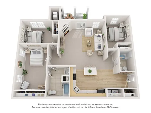Floor plan 3 Bedroom / 2.5 Bath