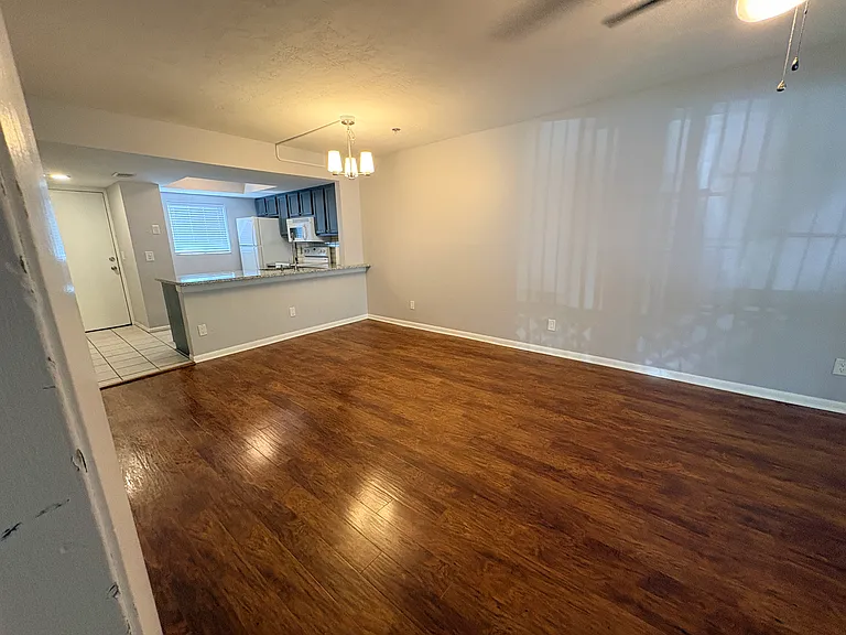 View of den/dining/kitchen from bedroom