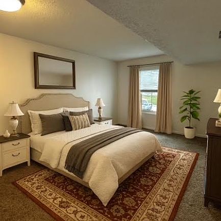 Virtually staged Bedroom