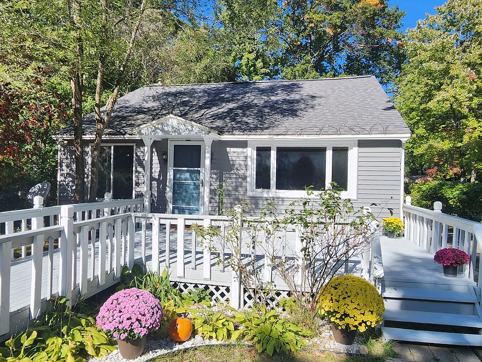 Front of home with nice deck