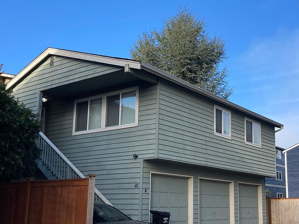 Private, 2 bd-1ba apt over freestanding garage. 1 space in the garage and 1 space off street parking included