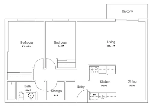 Floor plan 307B