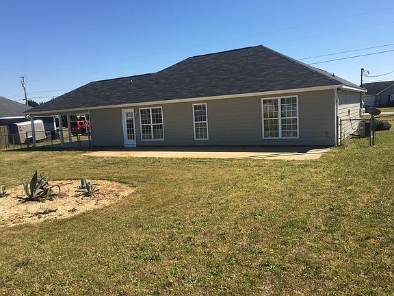 huge back yard with patio