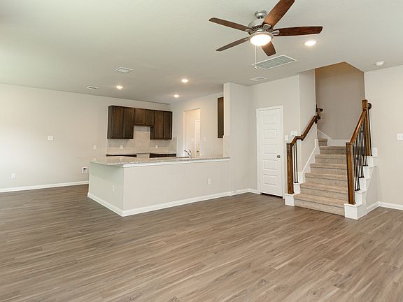 Family Room to Kitchen and Dining Area
