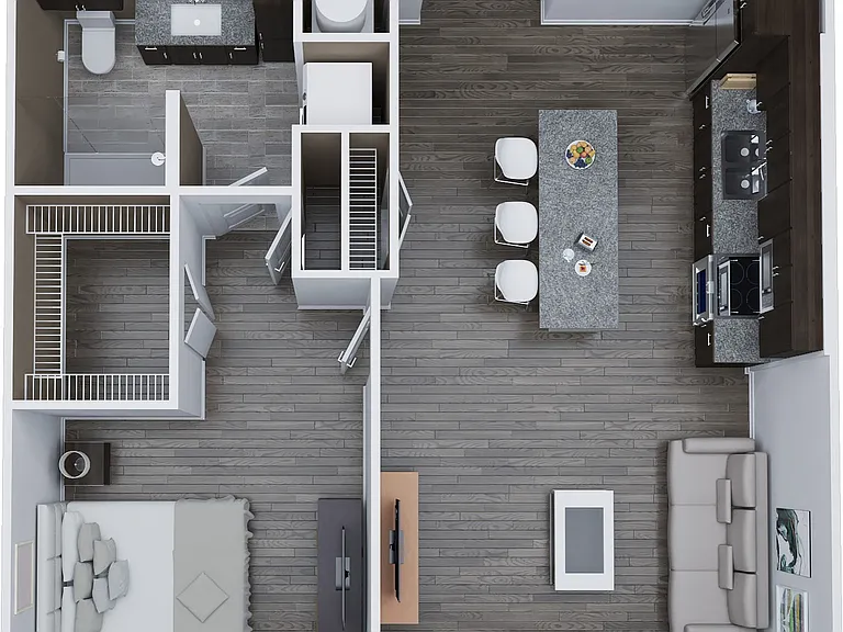 B2 - One Bedroom, One Bath B2 - One Bedroom, One Bath