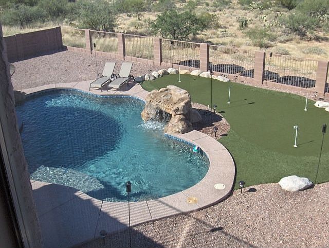 Pool from upstairs master bedroom deck