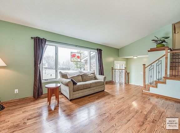 The living room is huge.  The hardwood floors are just stunning.