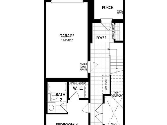 Bedroom 4 w Bath in Lieu of Tandem Garage
