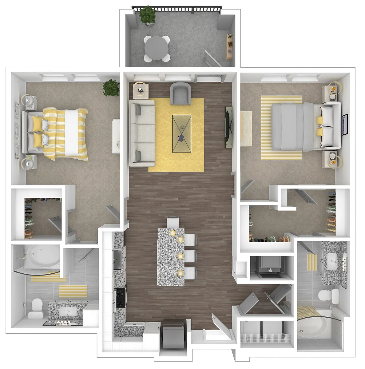 Floor plan B1.4-The Legendary | 1,092 SF