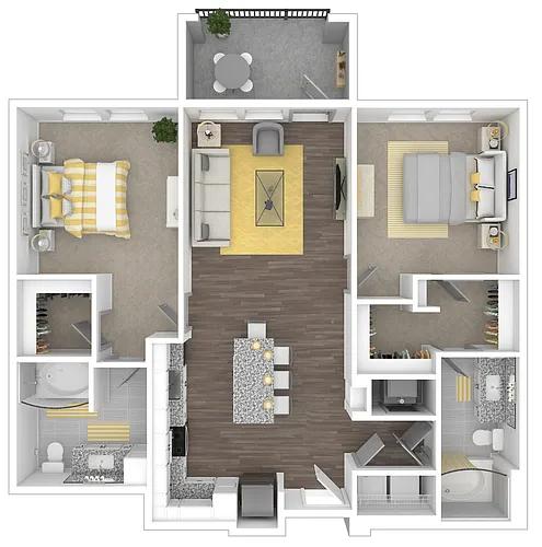 Floor plan B1.4-The Legendary | 1,092 SF
