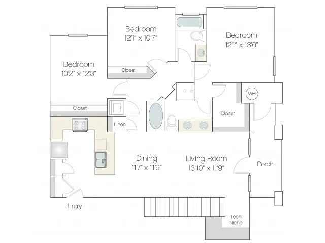 Floor plan C1.R