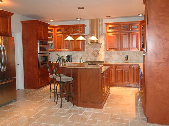 Cherry/Stainless/Travertine 