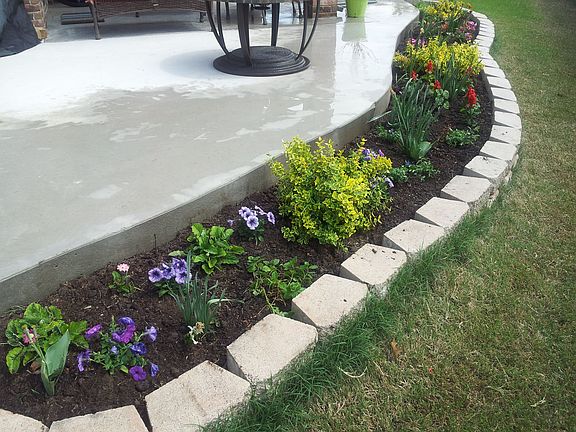 Flower Bed Along Patio