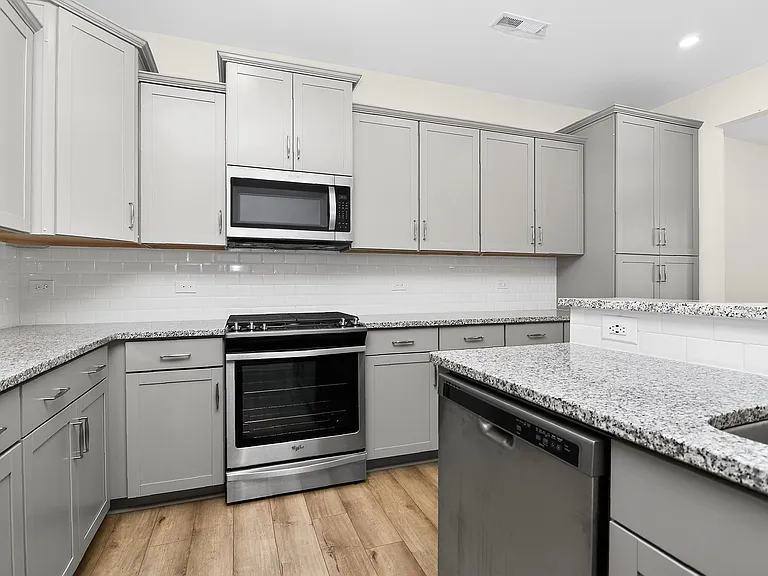 Kitchen with gas stove