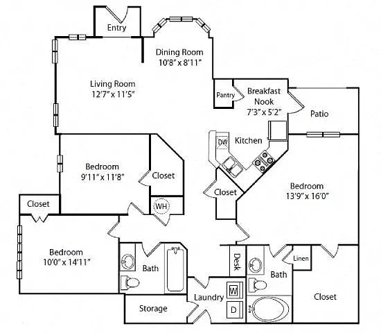 Floor plan 3B Renovation 2