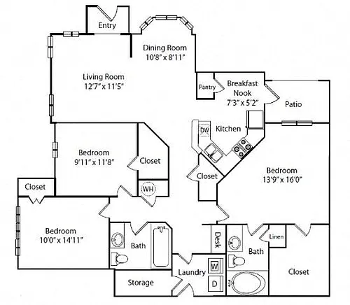 Floor plan 3B Renovation 2