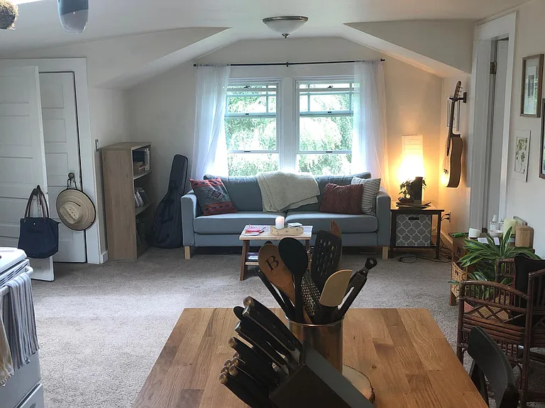 Looking from kitchen towards living area