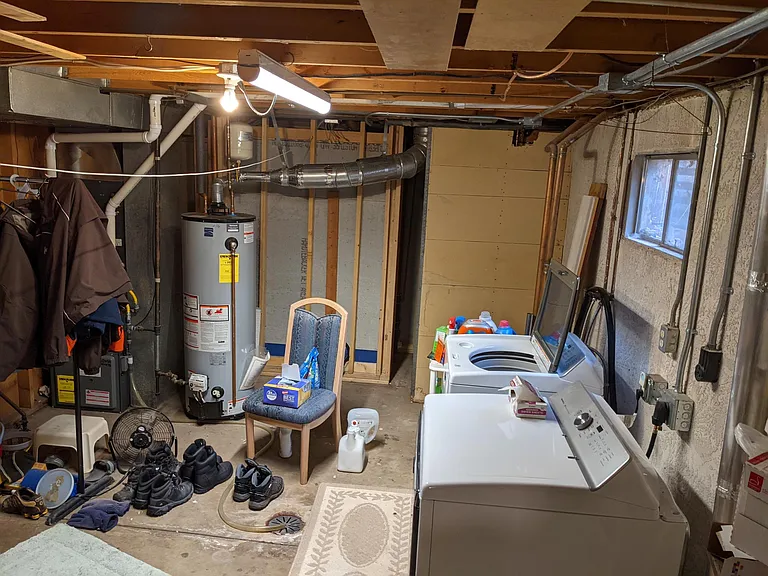 downstairs laundry room