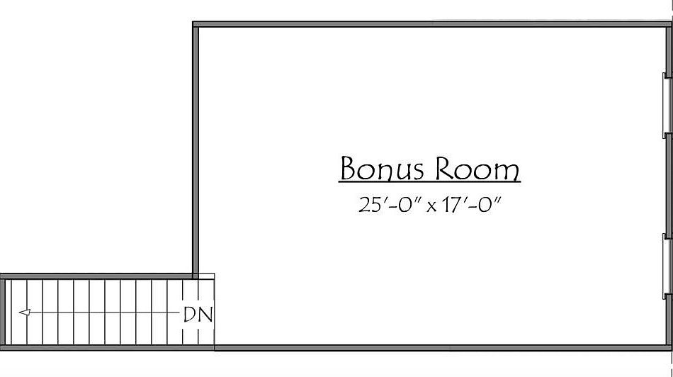 Bonus Room Blue Print