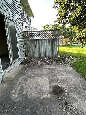 Private patio area perfect for cookouts or relaxing outdoors.