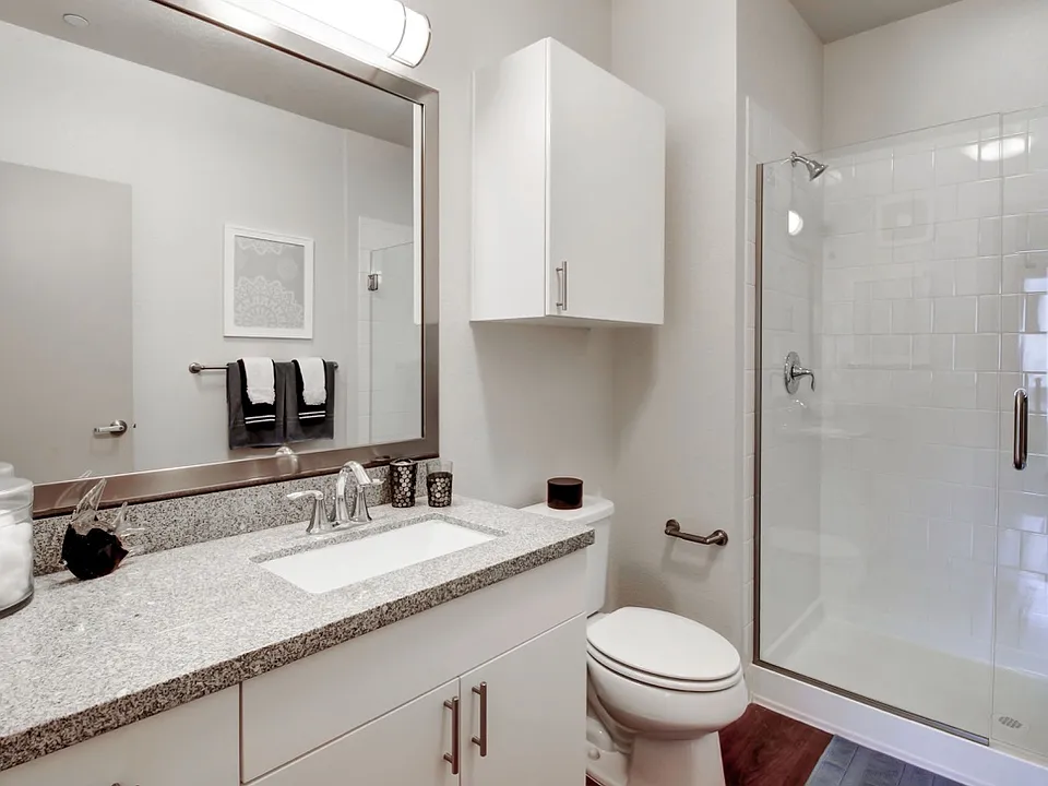 Classic model home bathroom.
