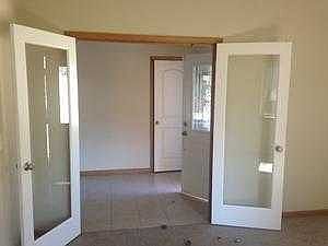 French door at entry to den