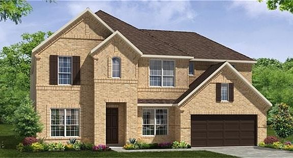 Artist rendering of the same model and floor plan with a different elevation