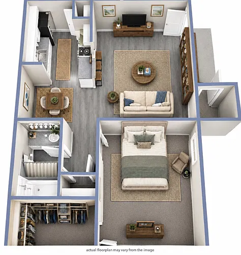 Floor plan 1X1-A