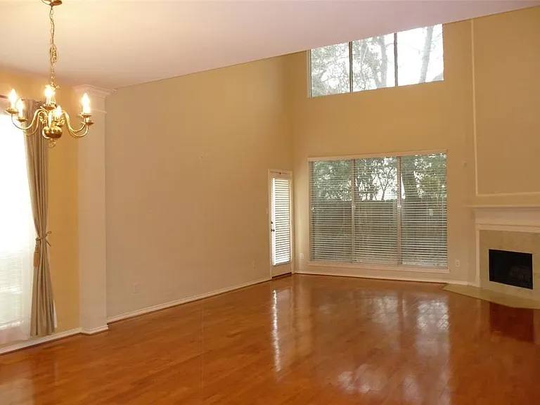 Living room and dining room