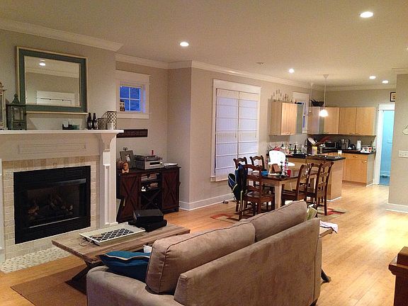 Open living room and kitchen