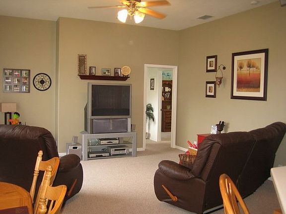 kitchen overlooks family room