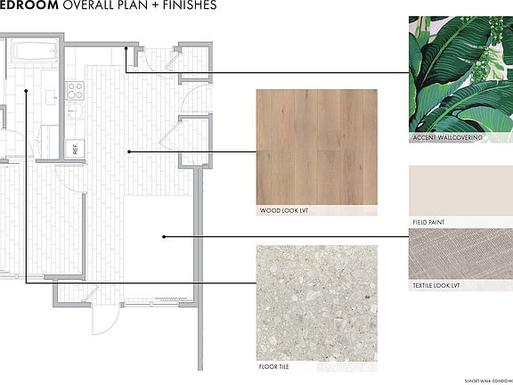 One Bedroom Overall Plan Finishes