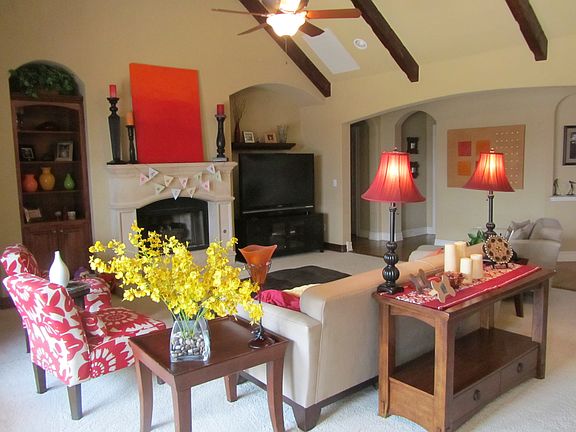 Family Room w/wood beams