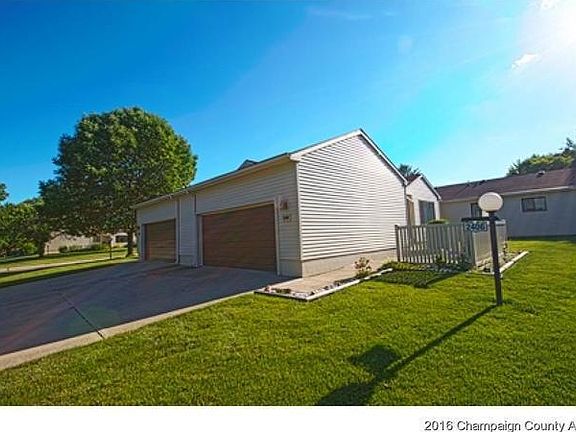 2 Car Garage with small patio