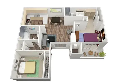 Floor plan 2x2C