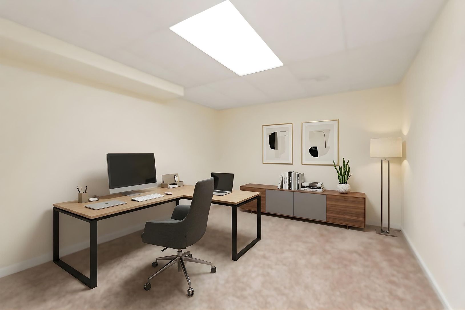  Finished lower level office 