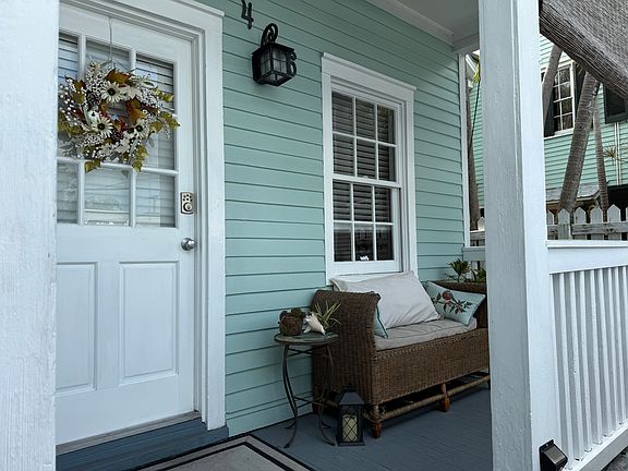 Great front porch for people watching.