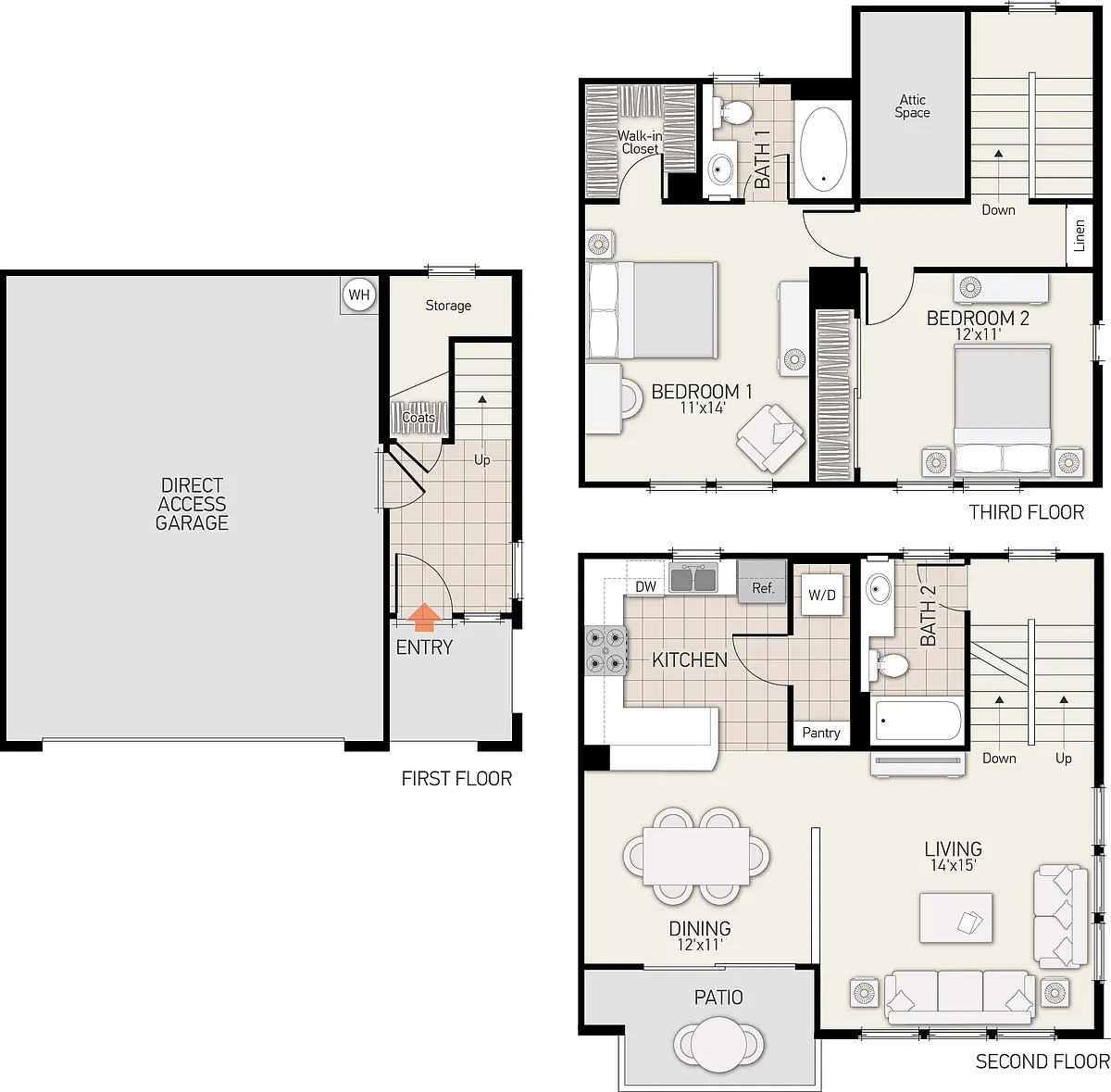 Floor plan Quail Meadow - Plan H