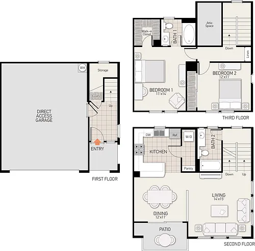 Floor plan Quail Meadow - Plan H
