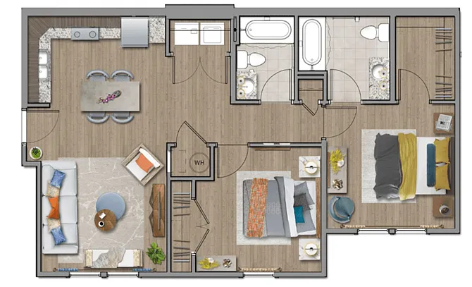 Floor plan Two Bedroom