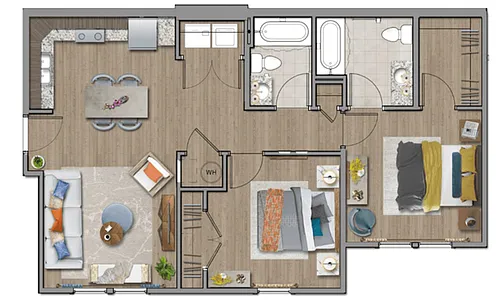Floor plan Two Bedroom