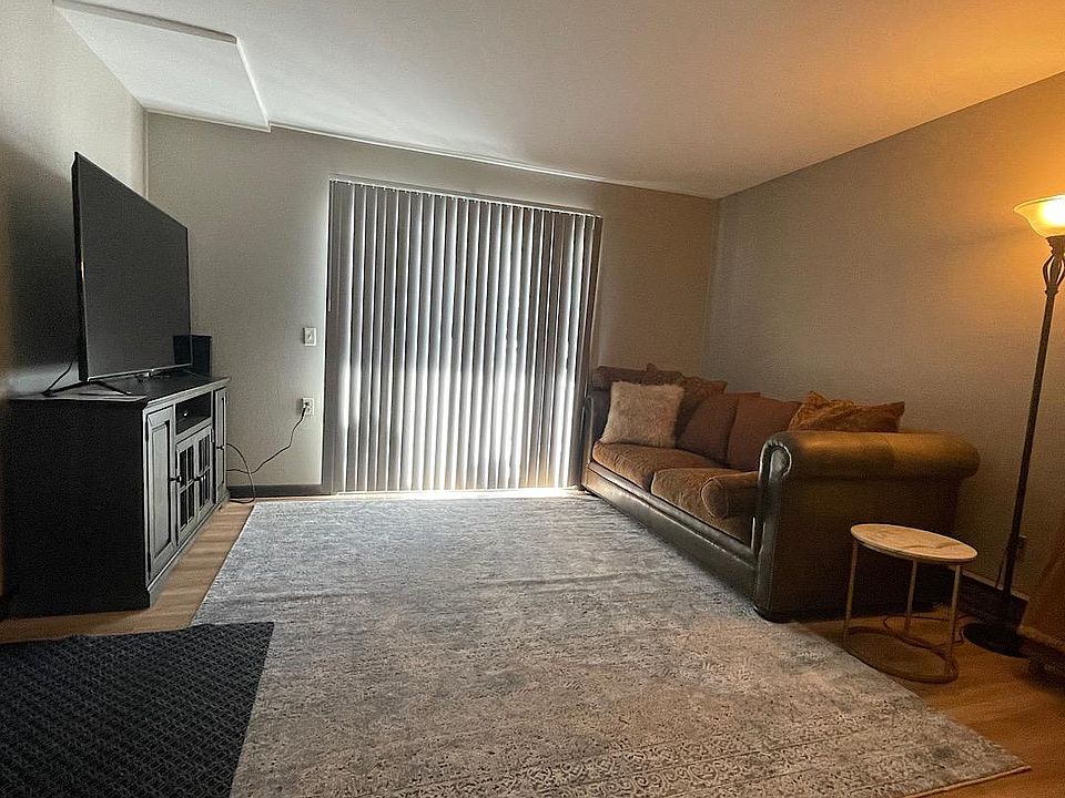 Spacious living area with new floor.