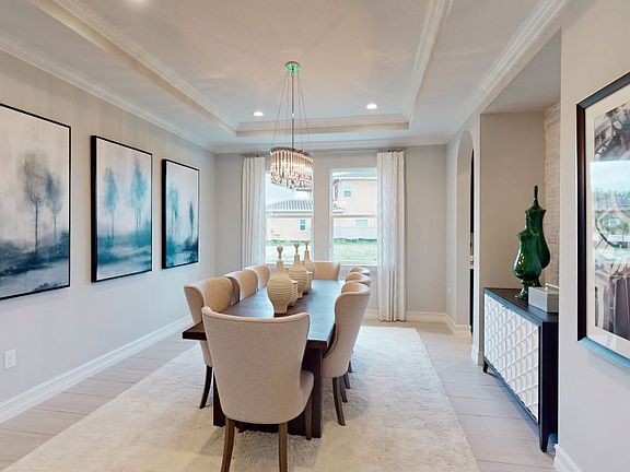 With coffered ceilings and a intimate location on the other side of the open living space, this form